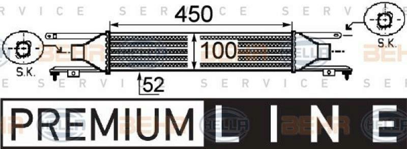 HELLA Ladeluftkühler BEHR HELLA SERVICE *** PREMIUM LINE ***