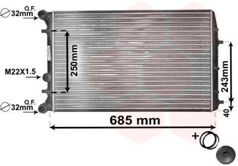 VAN WEZEL Kühler, Motorkühlung *** IR PLUS *** 76002006