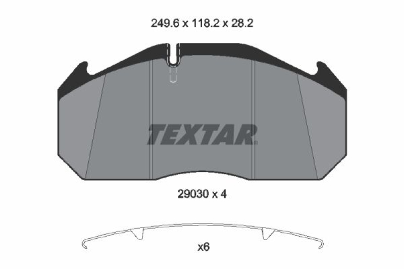 TEXTAR Bremsbelagsatz, Scheibenbremse