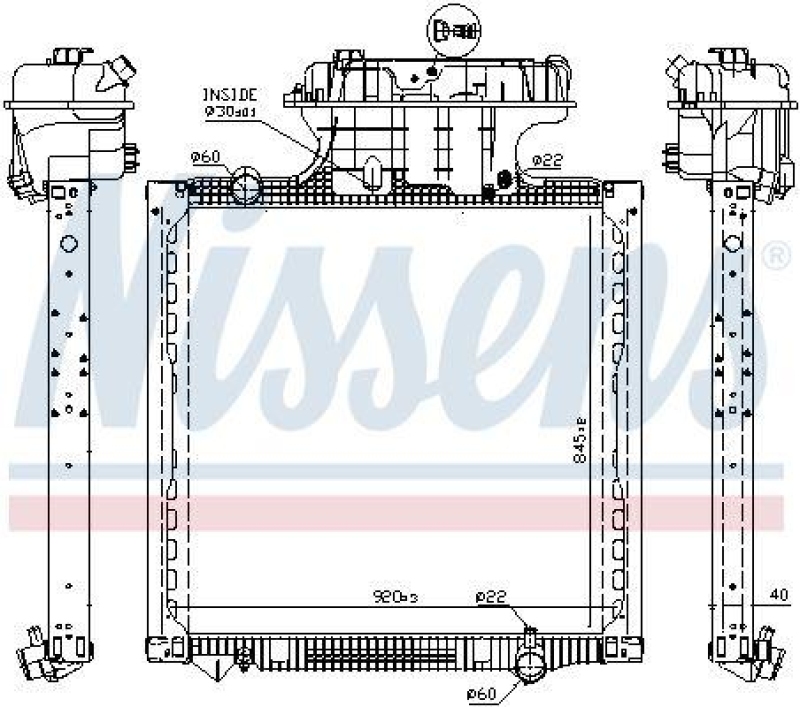 NISSENS Radiator, engine cooling