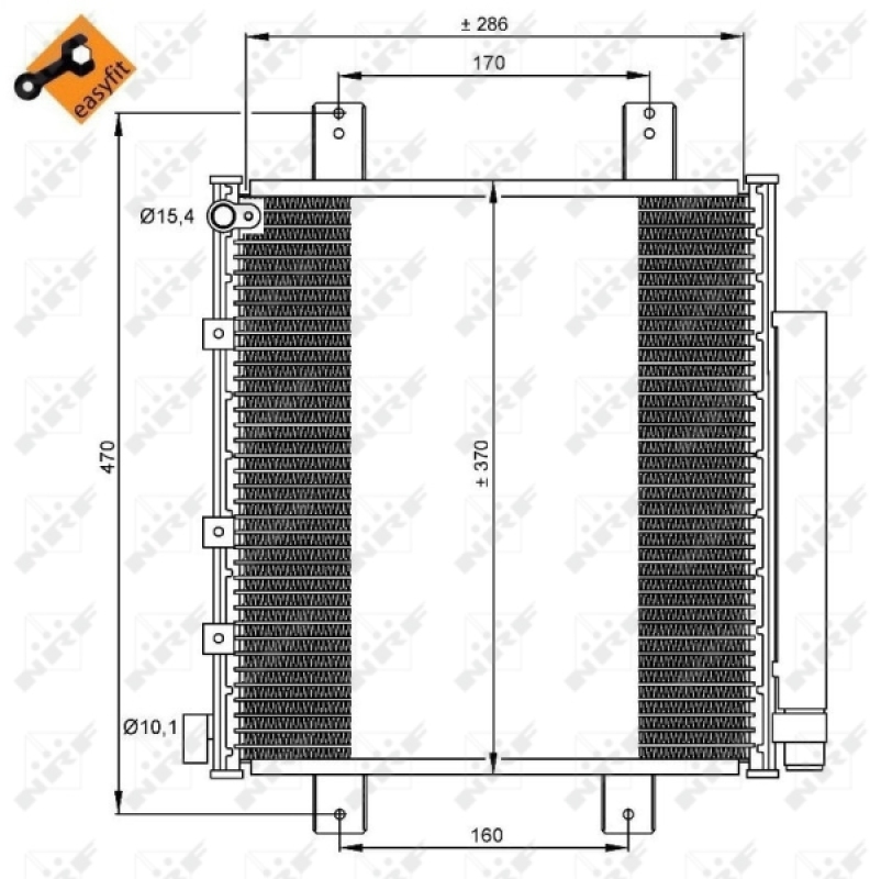 NRF Condenser, air conditioning EASY FIT