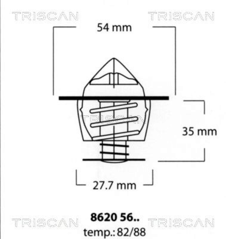 TRISCAN Thermostat, coolant