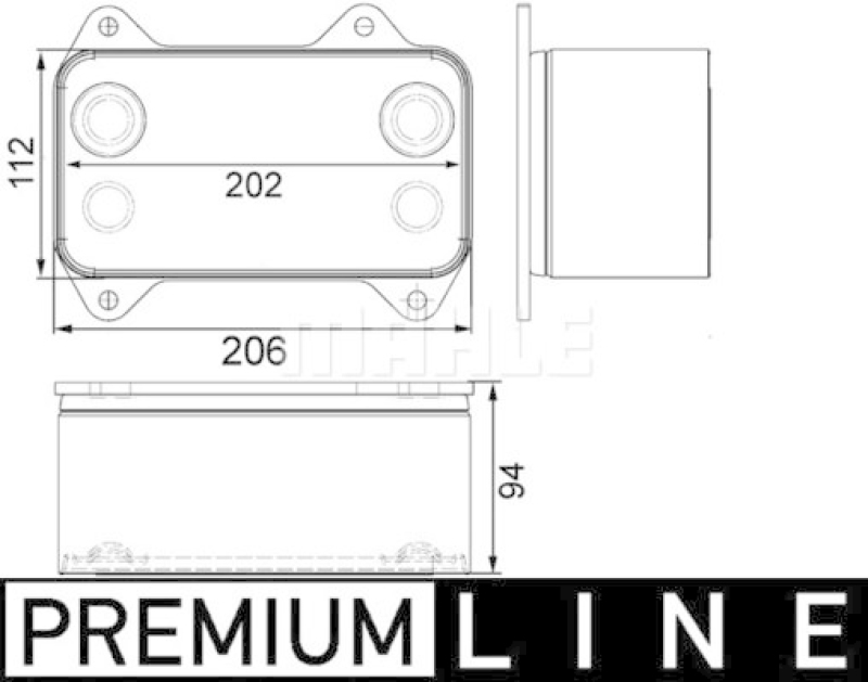 MAHLE Oil Cooler, engine oil BEHR *** PREMIUM LINE ***