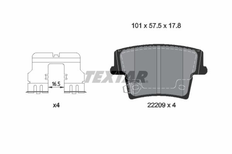 TEXTAR Brake Pad Set, disc brake Q+