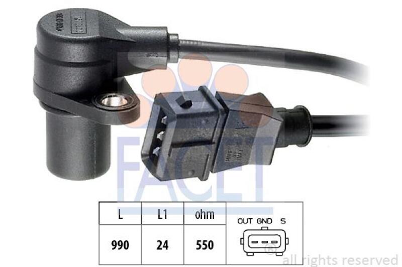 FACET Sensor, crankshaft pulse Made in Italy - OE Equivalent