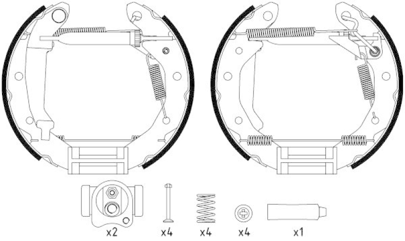 TEXTAR Bremsbackensatz Shoe Kit Pro 84054000