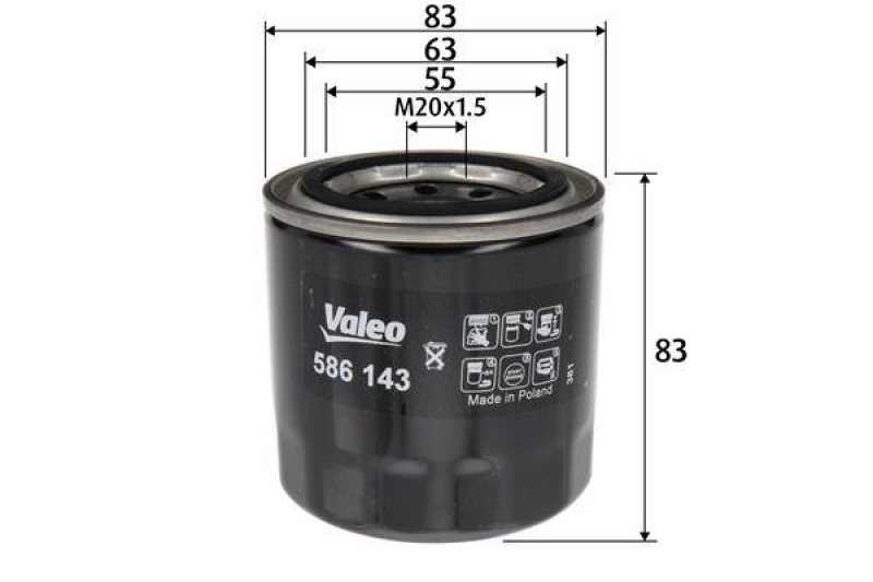 VALEO &Ouml;lfilter 586143
