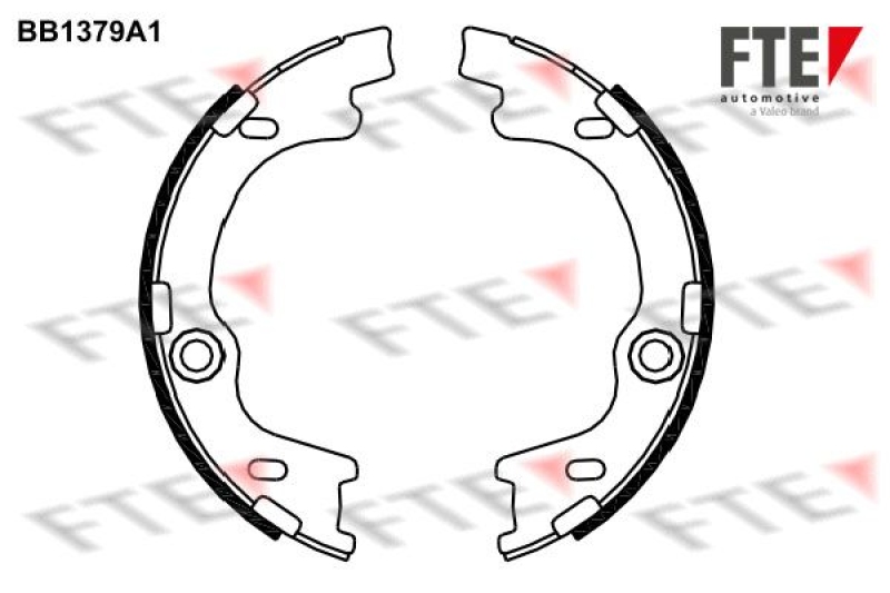 FTE Brake Shoe Set, parking brake