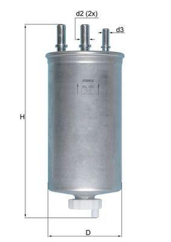 MAHLE Kraftstofffilter KL 781