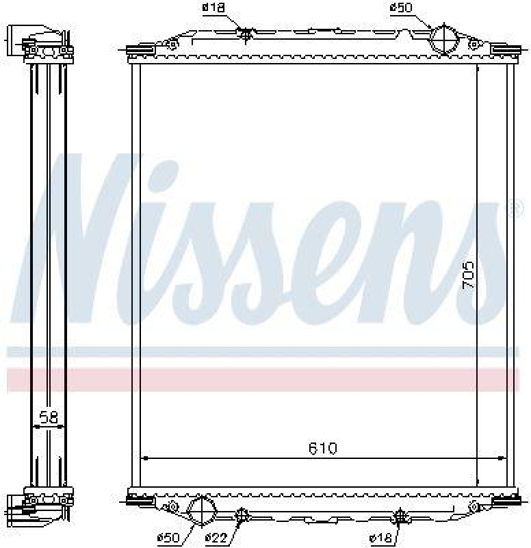 NISSENS K&uuml;hler, Motork&uuml;hlung 628780