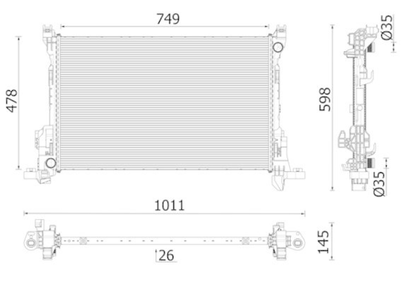 MAHLE Radiator, engine cooling BEHR *** PREMIUM LINE ***