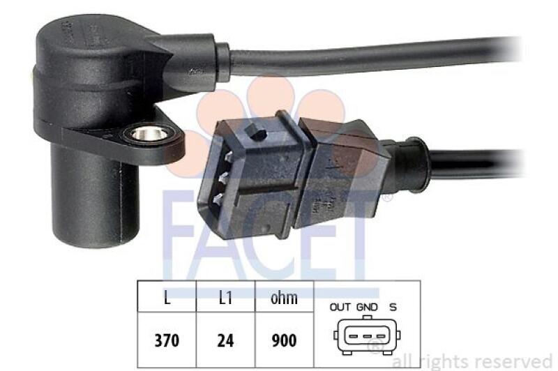 FACET Sensor, crankshaft pulse Made in Italy - OE Equivalent