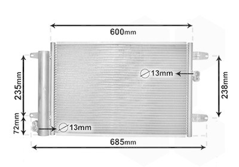 VAN WEZEL Kondensator, Klimaanlage 58005183