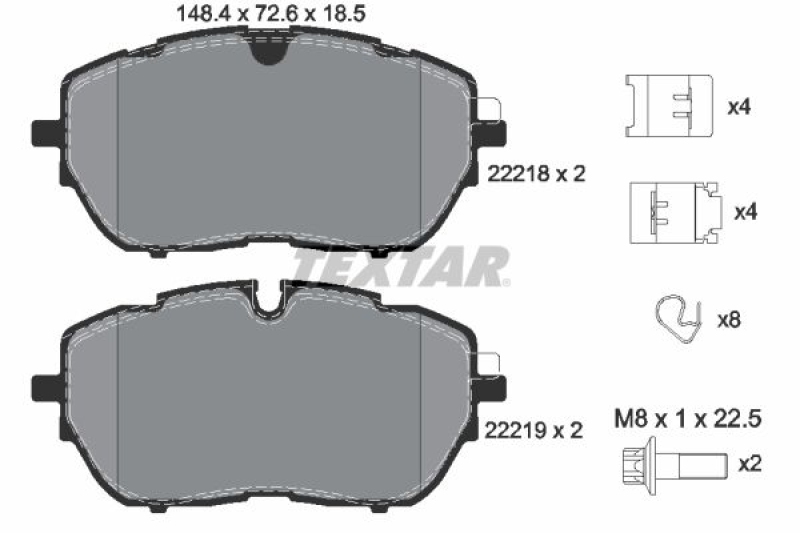 TEXTAR Brake Pad Set, disc brake