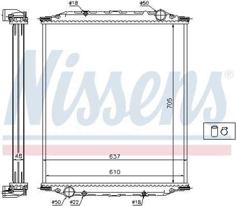 NISSENS Radiator, engine cooling