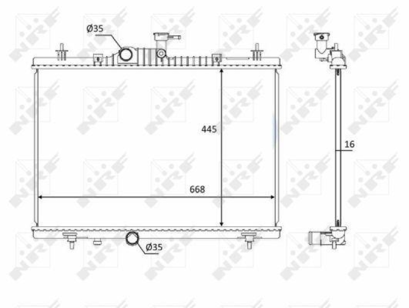 NRF Radiator, engine cooling