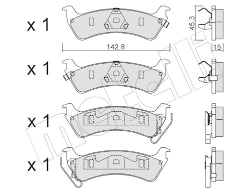 METELLI Brake Pad Set, disc brake