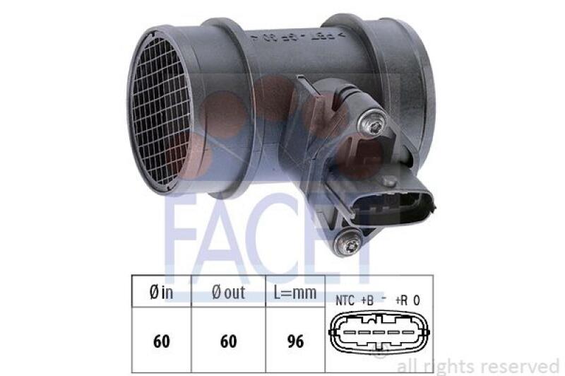 FACET Air Mass Sensor Made in Italy - OE Equivalent