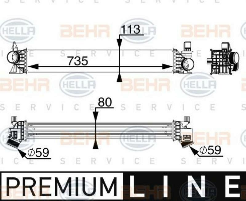 HELLA Ladeluftkühler BEHR HELLA SERVICE *** PREMIUM LINE ***