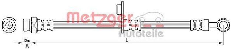 METZGER Brake Hose