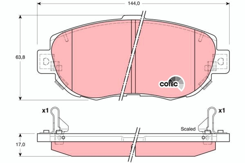 TRW Brake Pad Set, disc brake COTEC