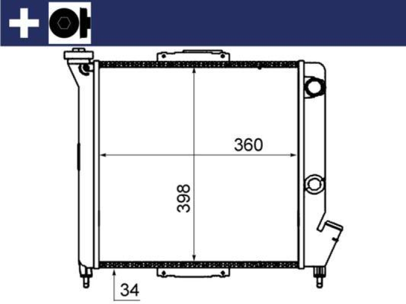 MAHLE Radiator, engine cooling BEHR