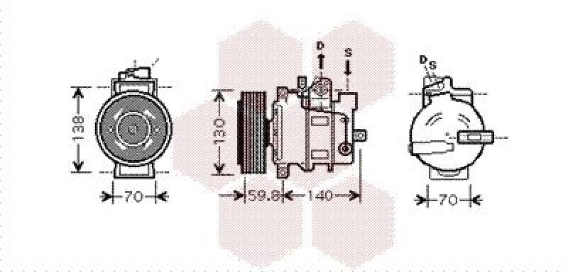 VAN WEZEL Kompressor, Klimaanlage 0300K295