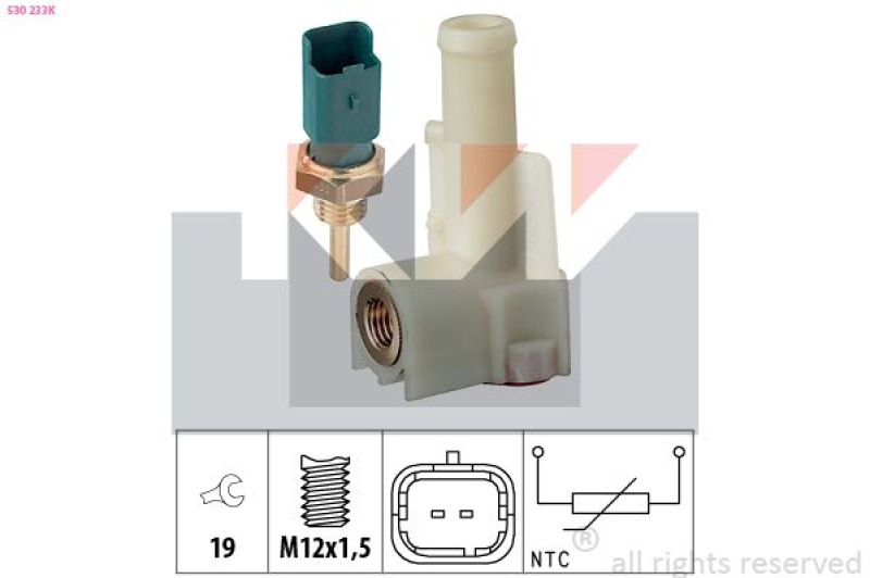 KW Sensor, Kühlmitteltemperatur Made in Italy - OE Equivalent