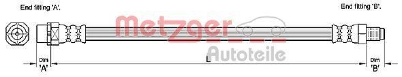 METZGER Bremsschlauch 4110267