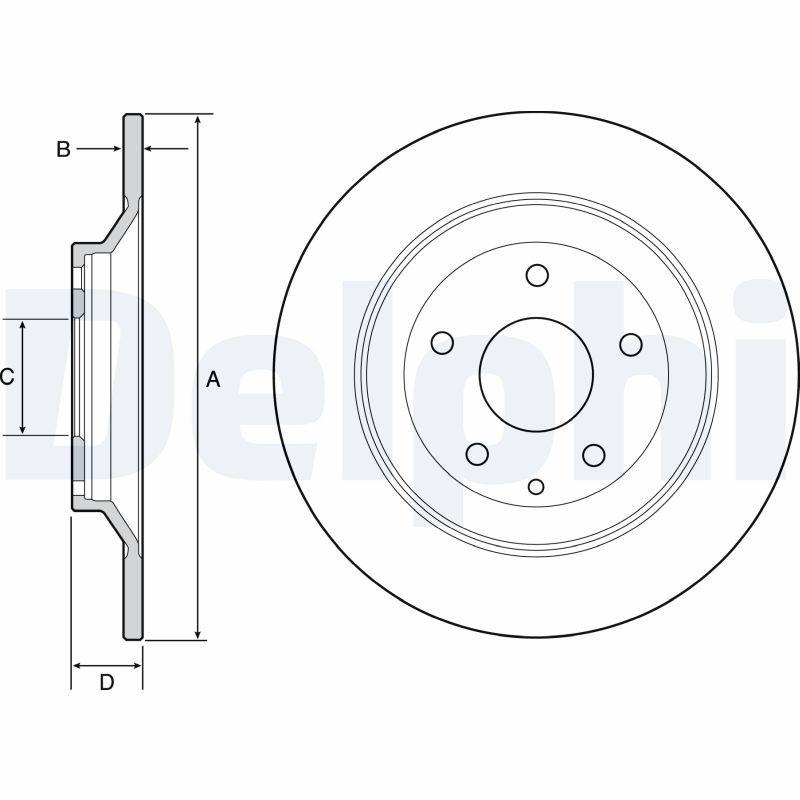 2x DELPHI Bremsscheibe BG4567C
