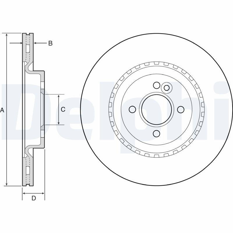 2x DELPHI Bremsscheibe