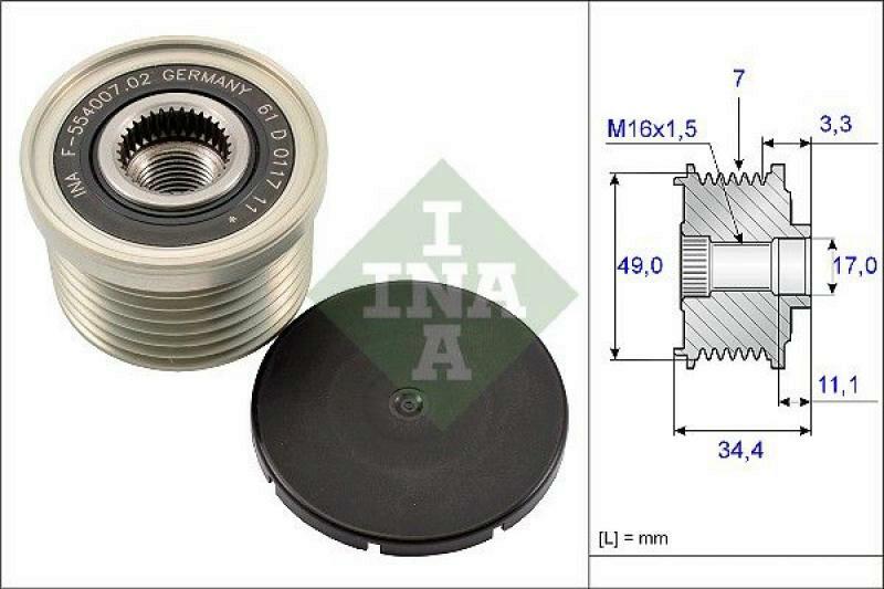 INA Alternator Freewheel Clutch