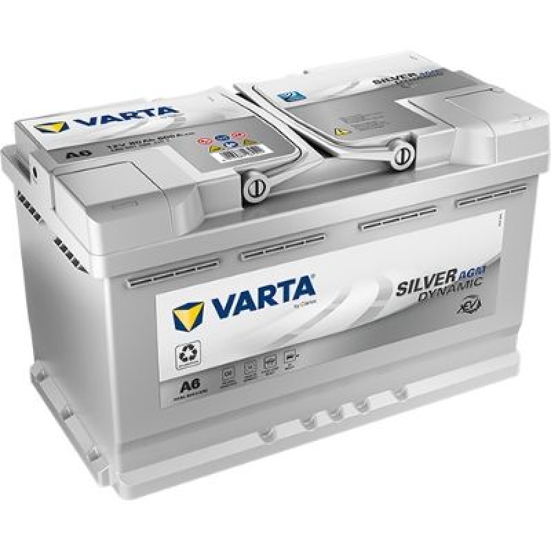 VARTA Starterbatterie SILVER dynamic AGM 80Ah 800A