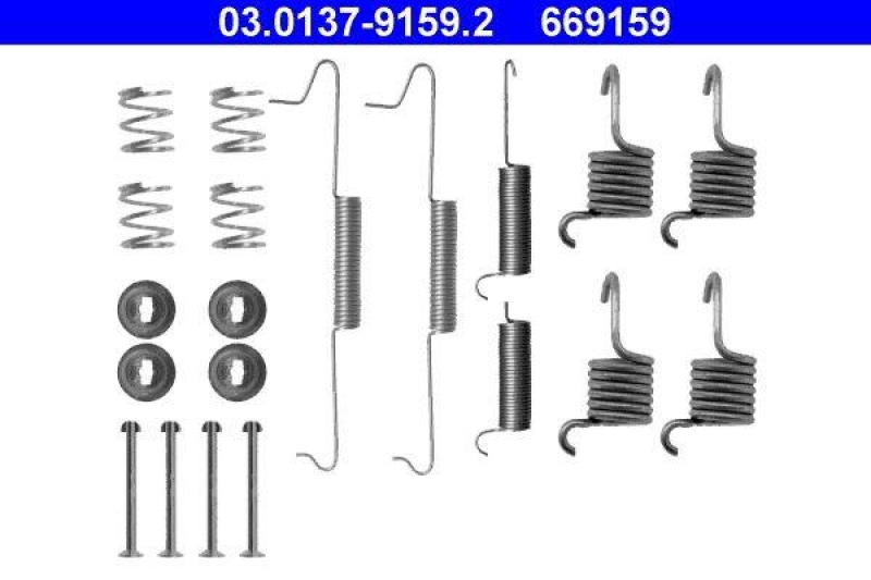 ATE Accessory Kit, brake shoes