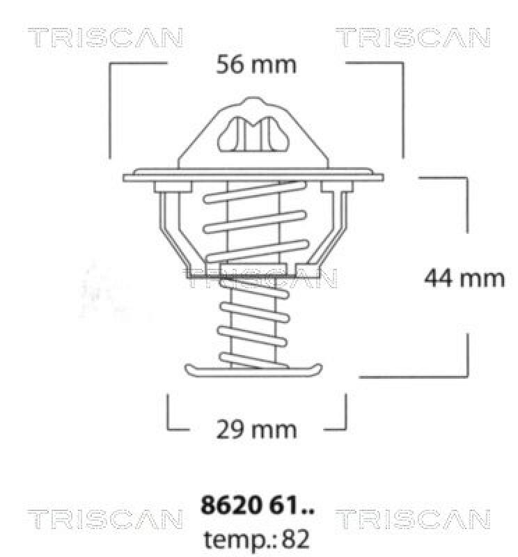 TRISCAN Thermostat für Kühlmittel / Kühlerthermostat 8620 6182