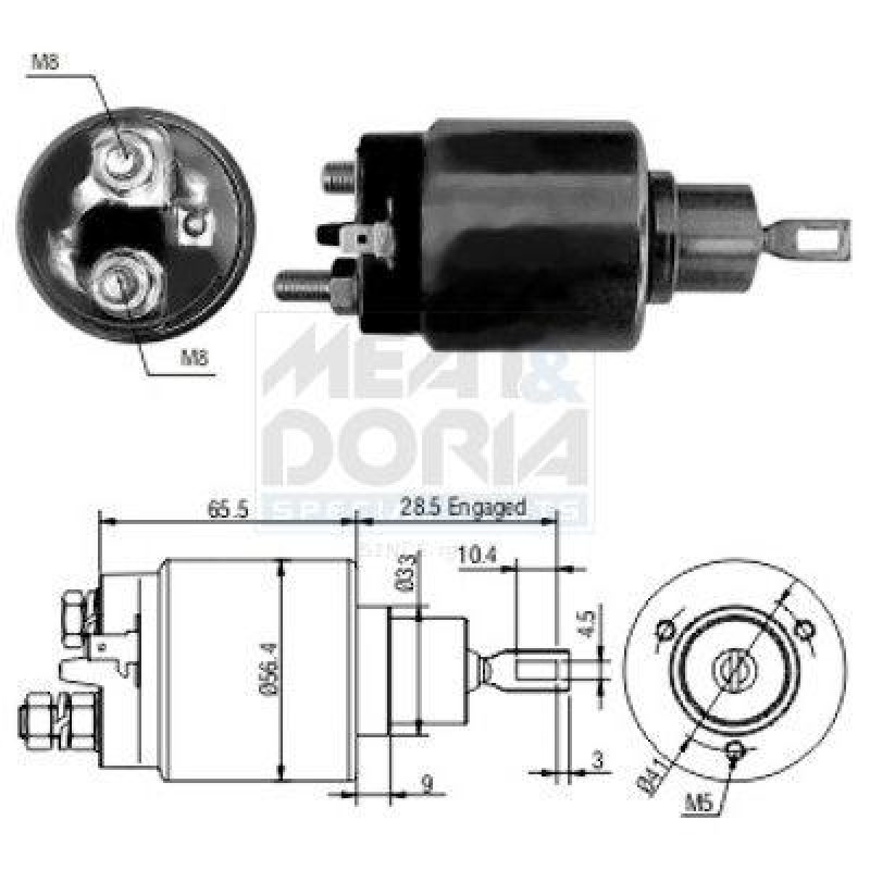 MEAT & DORIA Magnetschalter für Starter / Anlasser