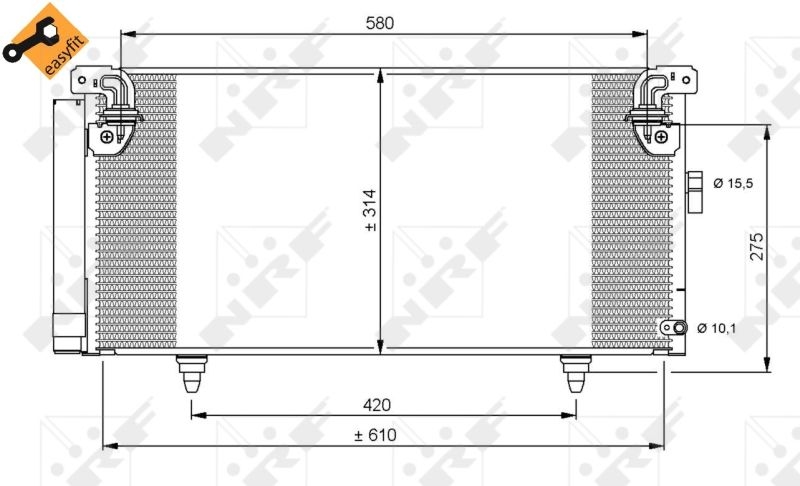 NRF Condenser, air conditioning EASY FIT