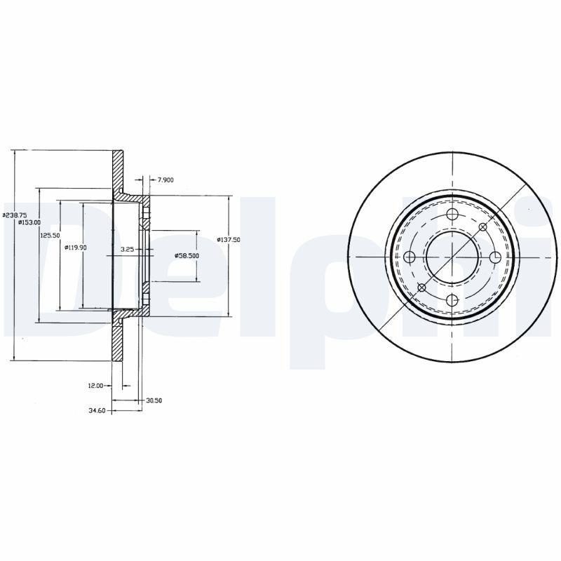 2x DELPHI Bremsscheibe