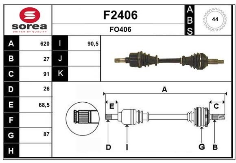 SNRA Drive Shaft