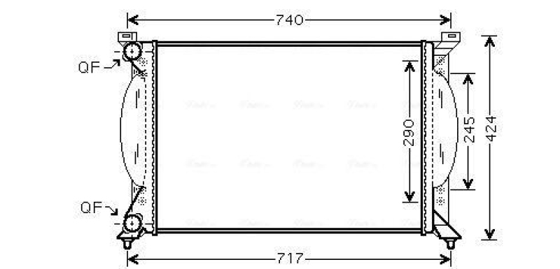 AVA QUALITY COOLING Radiator, engine cooling