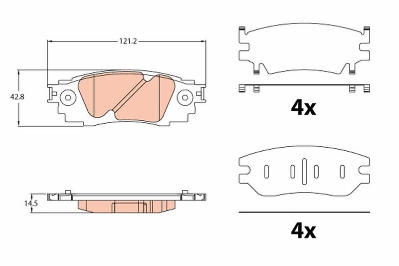 TRW Brake Pad Set, disc brake