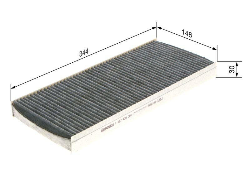 BOSCH Filter, Innenraumluft 1 987 432 306