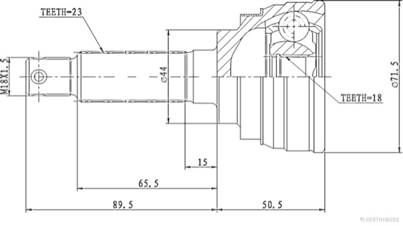 HERTH+BUSS JAKOPARTS Joint Kit, drive shaft