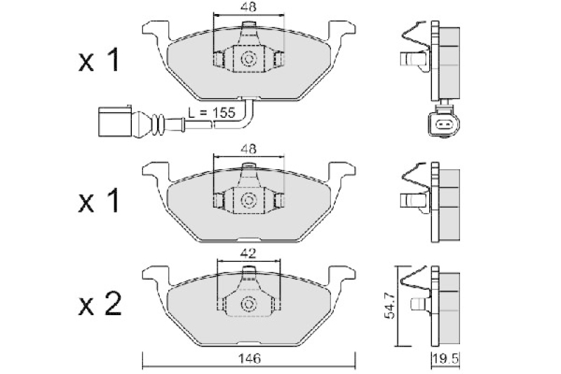 AISIN Bremsbelagsatz, Scheibenbremse Premium ADVICS by AISIN