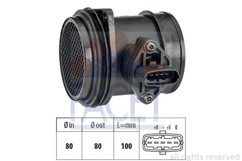 FACET Air Mass Sensor Made in Italy - OE Equivalent