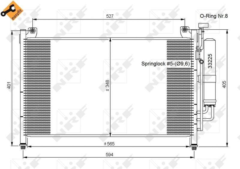 NRF Kondensator, Klimaanlage EASY FIT 35870