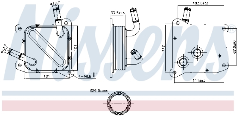 NISSENS Ölkühler, Automatikgetriebe ** FIRST FIT **