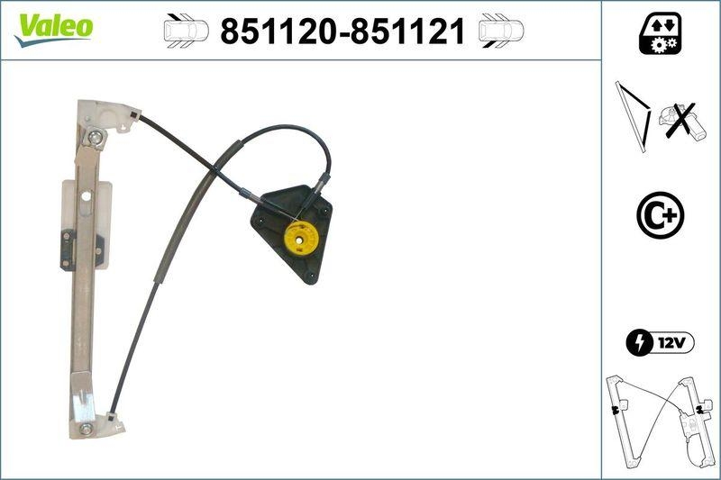 Valeo Fensterheber hinten links elektr.passend f&uuml;r VW Polo 9N 1.2 1.4 851120
