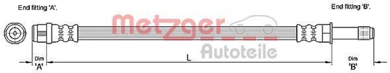 METZGER Bremsschlauch GREENPARTS 4110275