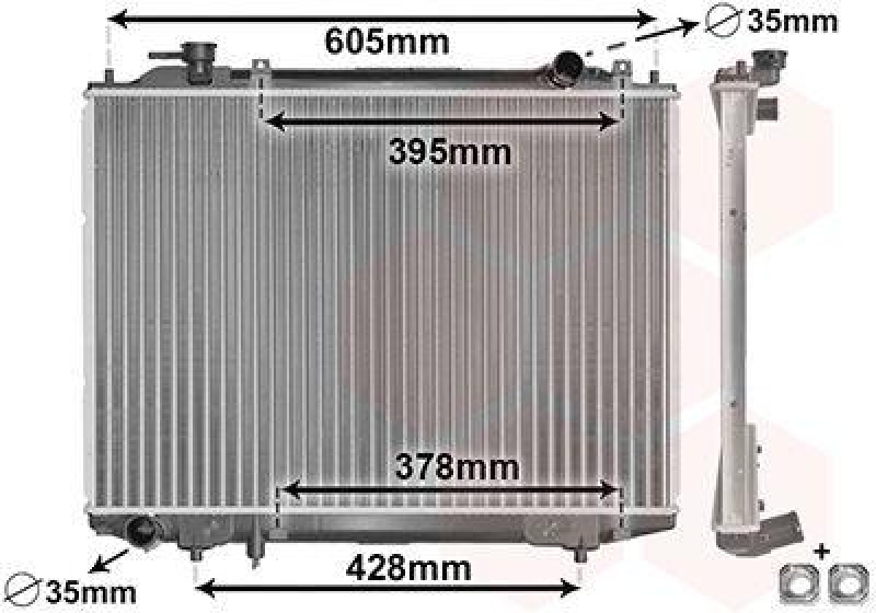 VAN WEZEL Radiator, engine cooling